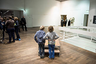 Young visitors attending the opening, photo: Sebastian Bolesch