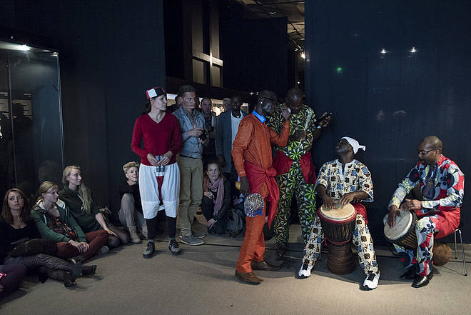 Project "Knight Moves - Again," Ceremony de Vodou Hèbièsso (Toulabo and Adanyro) for the blessing of Mathilde ter Heijne's installation "Pulling Matter from Unknown Sources," 2015, photo: Sebastian Bolesch